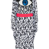 Tulum – Feathers Kimono Evil Eye (Neon Coral)