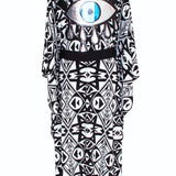 Tulum – Tribal Kimono Evil Eye (Black)