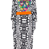 Tulum – Tribal Kimono Skull (Neon Orange)