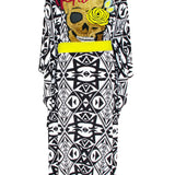 Tulum – Tribal Kimono Skull (Neon Yellow)