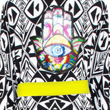 Tulum – Tribal Kimono Hamsa (Neon Yellow)