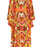 Cruise – Euphoria Silk Kimono (Neon Orange) - Long