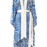 Siciliana - Blu Sicilia Kimono (Off-White)