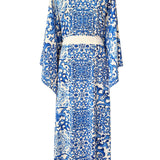 Siciliana - Blu Sicilia Kimono (Off-White)