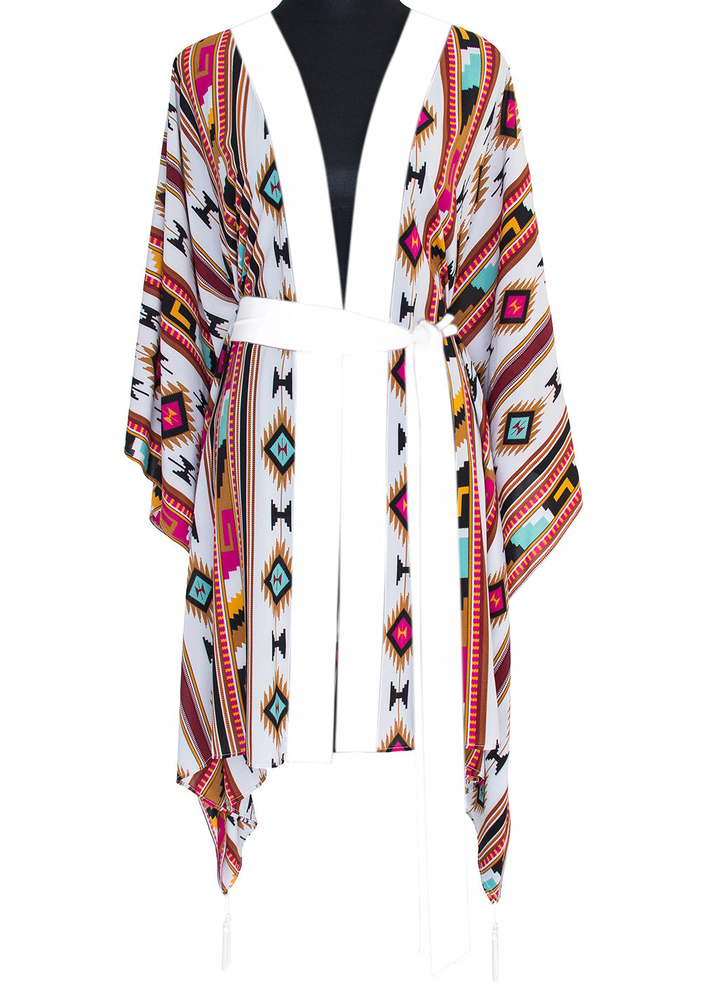 Boho - Maroon Navajo Kimono Wings (Off-White)