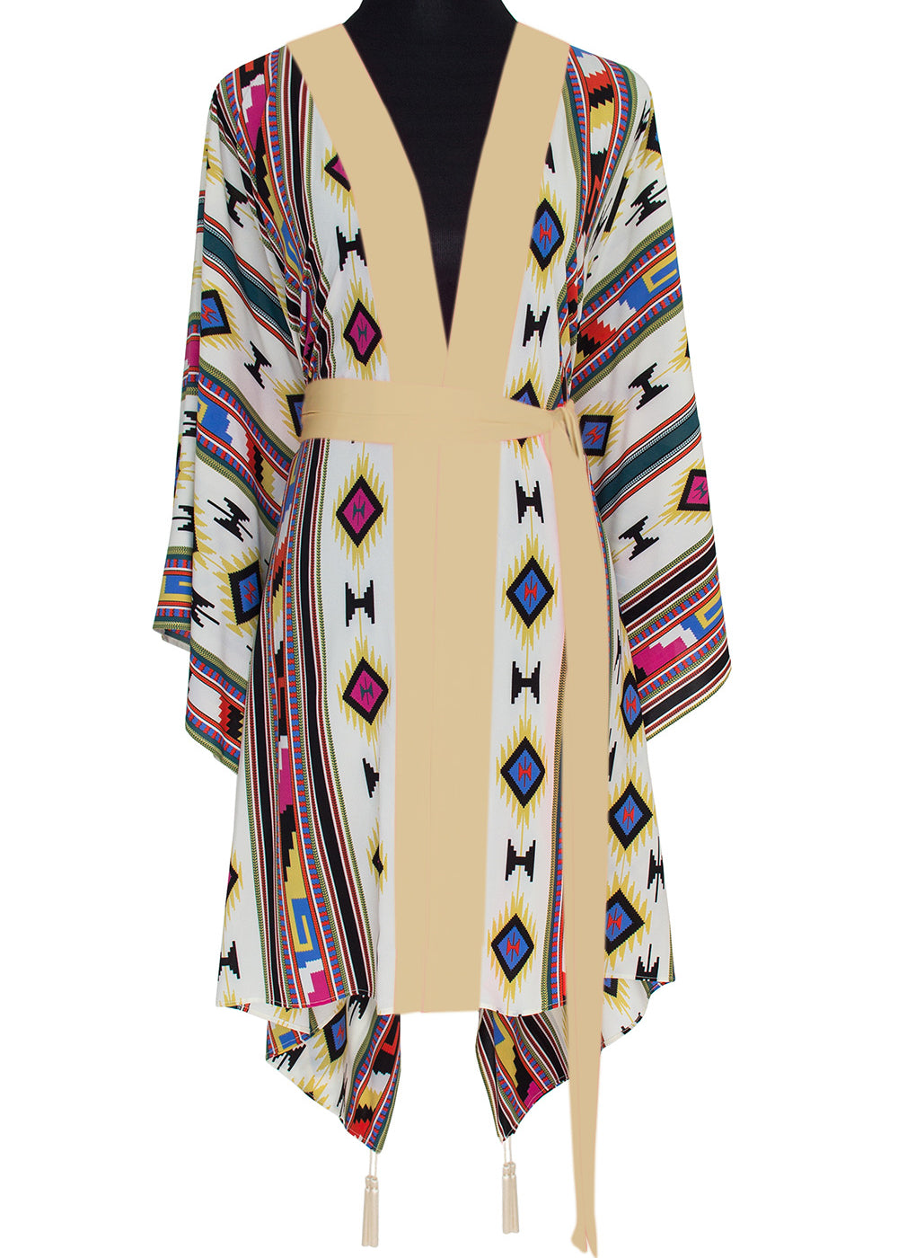 Boho - Pink Navajo Kimono Wings (Beige)