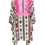 Boho - Pink Navajo Kimono Wings (Neon Pink)