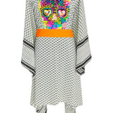 Desert - Tribe Kimono Skull (Neon Orange)