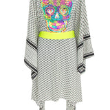 Desert - Tribe Kimono Skull (Neon Yellow)