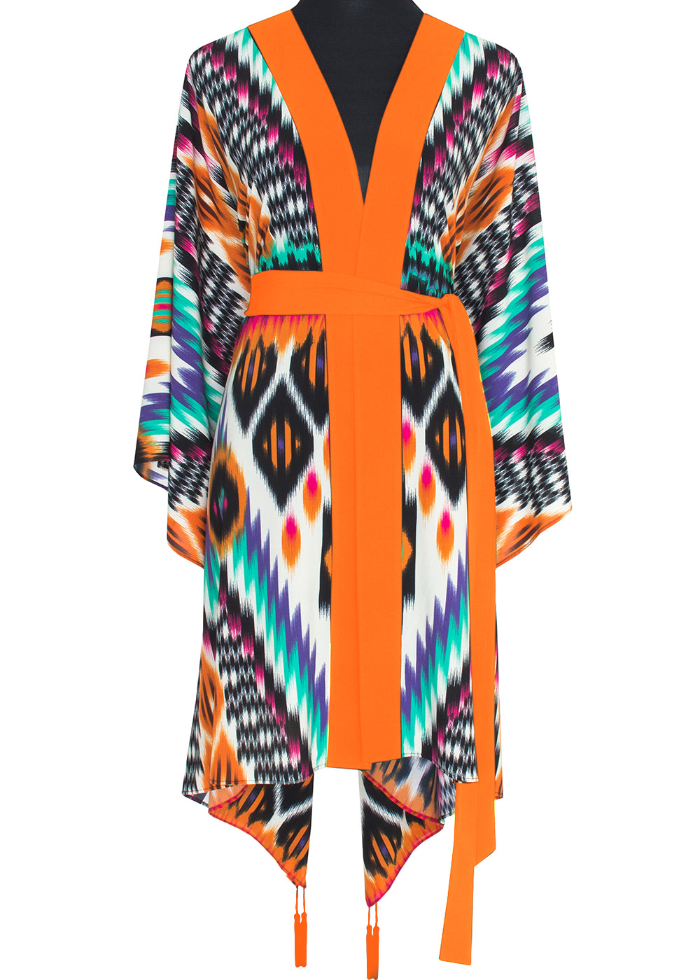 Tribal – Orange Apache Kimono Evil Eye (Neon Orange)