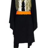 Monochrome - Black Kimono Wings (Neon Orange)