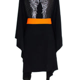 Monochrome - Black Kimono Wings (Neon Orange)