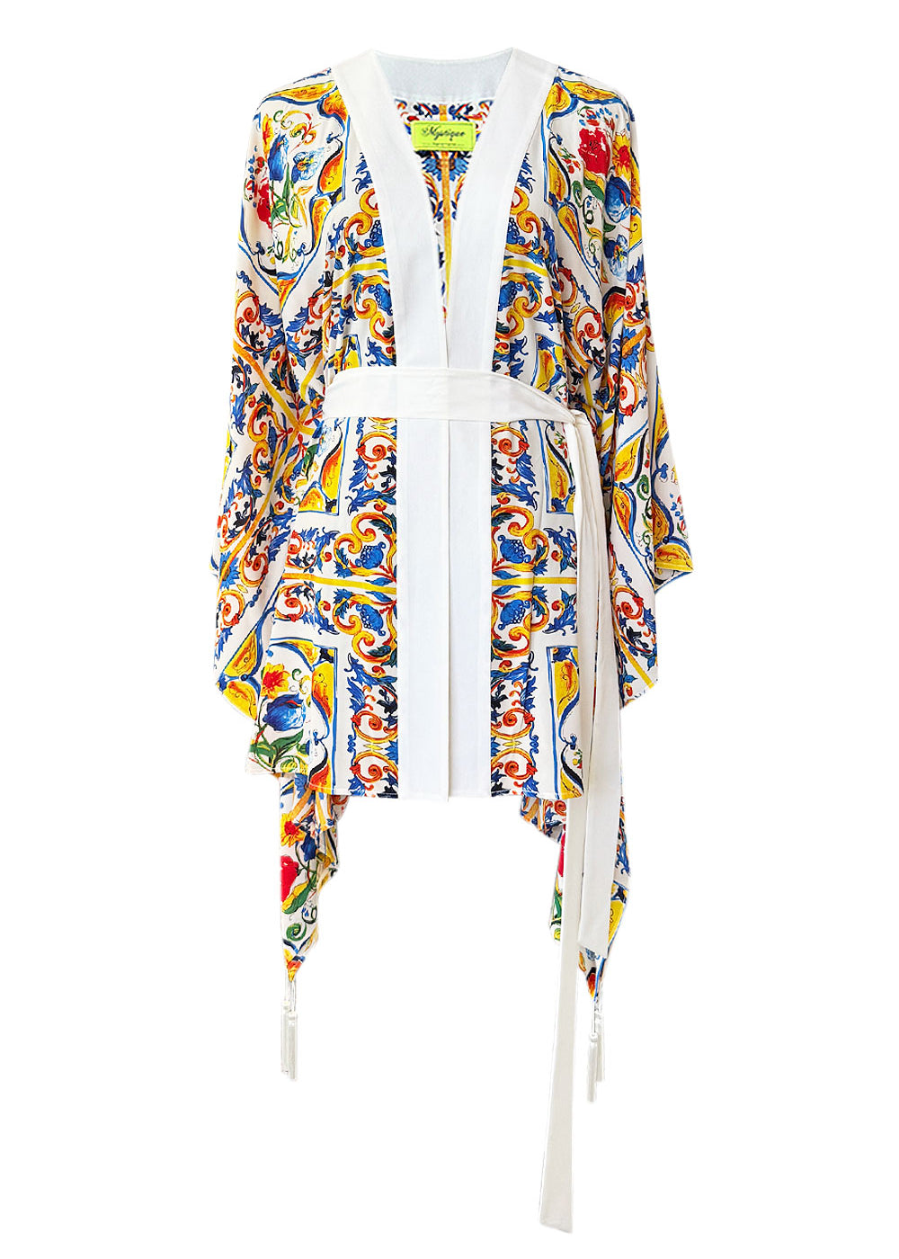 Siciliana - Fiori di Sicilia Kimono (Off-White)