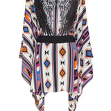 Boho - Blue Navajo Kimono Wings (Black)