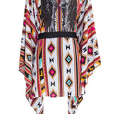 Boho - Maroon Navajo Kimono Wings (Black)
