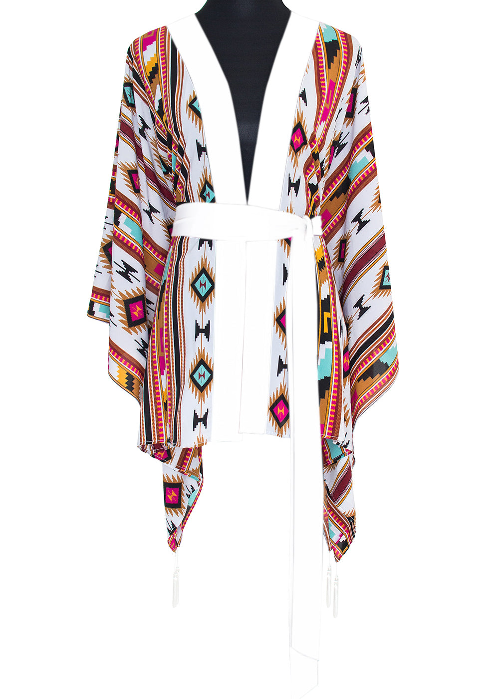 Boho - Maroon Navajo Kimono Wings (Off-White)
