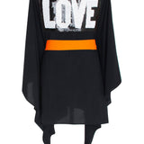 Monochrome - Black Kimono Love (Neon Orange)