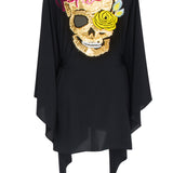 Monochrome - Black Kimono Skull (Black)