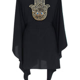 Monochrome - Black Kimono Hamsa (Black)