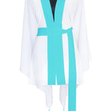 Monochrome - White Kimono Wings (Turquoise)