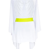 Monochrome - White Kimono Wings (Neon Yellow)