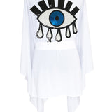 Monochrome - White Kimono Evil Eye (White)