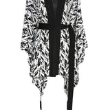 Tulum – Feathers Kimono Evil Eye (Black)