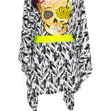 Tulum – Feathers Kimono Skull (Neon Yellow)