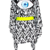 Tulum – Feathers Kimono Evil Eye (Neon Yellow)