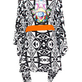 Tulum – Tribal Kimono Hamsa (Neon Orange)