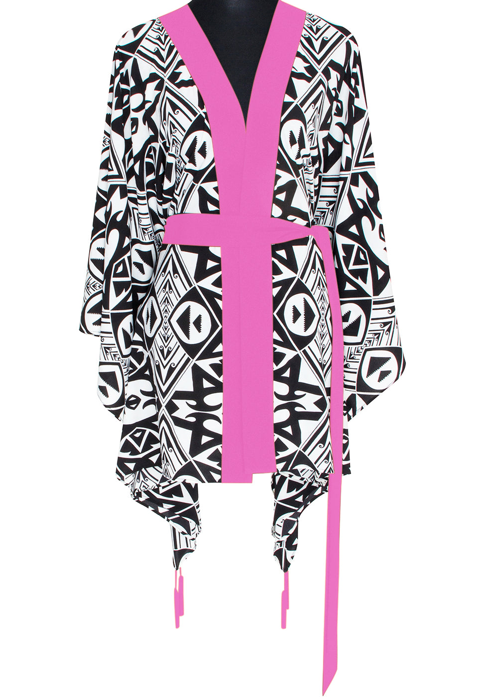 Tulum – Tribal Kimono Evil Eye (Neon Pink)
