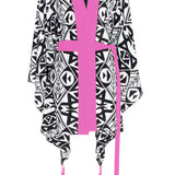 Tulum – Tribal Kimono Evil Eye (Neon Pink)