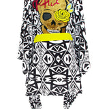 Tulum – Tribal Kimono Skull (Neon Yellow)
