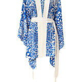 Siciliana - Blu Sicilia Kimono (Off-White)