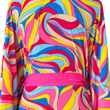 Riviera Vibrante - Capri Swirl Kimono (Pink)