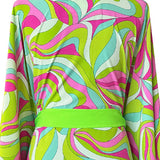 Riviera Vibrante - Lime Mare Kimono (Neon Green)