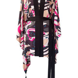 Riviera Vibrante - Rosa Noir Kimono (Black)