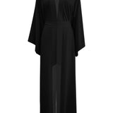Monochrome - Black Maxi Split Kaftan (Black)