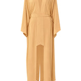 Monochrome - Beige Maxi Split Kaftan