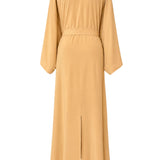Monochrome - Beige Maxi Split Kaftan