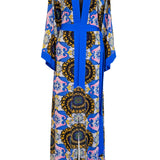 Siciliana - Dalia Maxi Split Kaftan (Royal Blue)