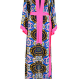 Siciliana - Dalia Maxi Split Kaftan (Neon Pink)