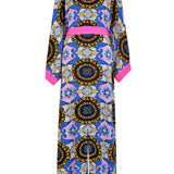 Siciliana - Dalia Maxi Split Kaftan (Neon Pink)