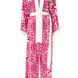 Siciliana - Sicilia Fuchsia Maxi Split Kaftan (Off-White)