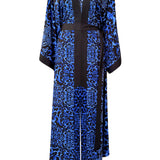 Siciliana - Nero Blu Maxi Split Kaftan (Black)