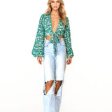 Siciliana - Verna Cropped Blouse (Off-White)