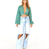 Siciliana - Verna Cropped Blouse (Off-White)