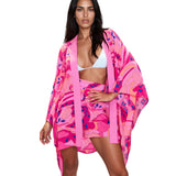 Riviera Vibrante - Rosa Riviera Kimono (Dusty Pink)