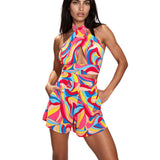 Riviera Vibrante - Capri Swirl Havana Shorts