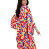 Riviera Vibrante - Capri Swirl Kimono (Pink)